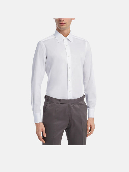 Zegna 100Fili White Cotton Tailoring Shirt
