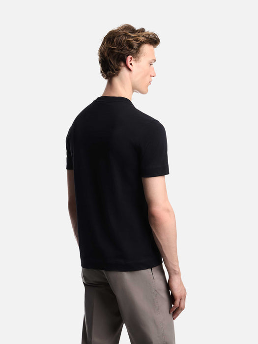 Armani Slim fit T-shirt in heavy jersey with domed eagle