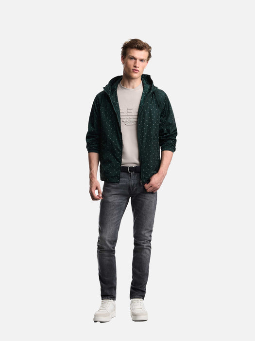 Armani Slim fit T-shirt in heavy jersey with domed eagle