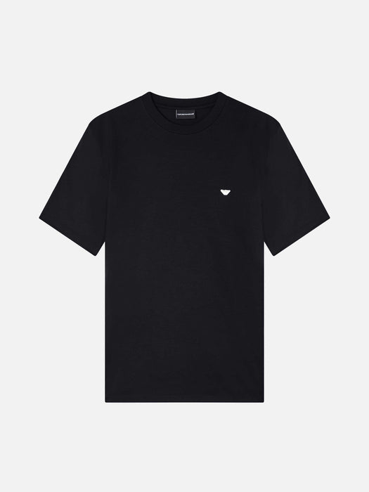 Armani Jersey t-shirt with embroidery in lyocell-blend Essential