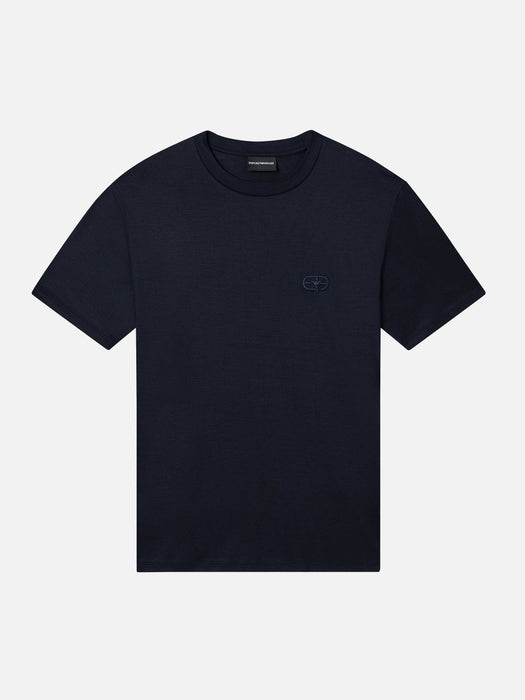 Armani Lyocell blend jersey T-shirt with EA logo embroidery