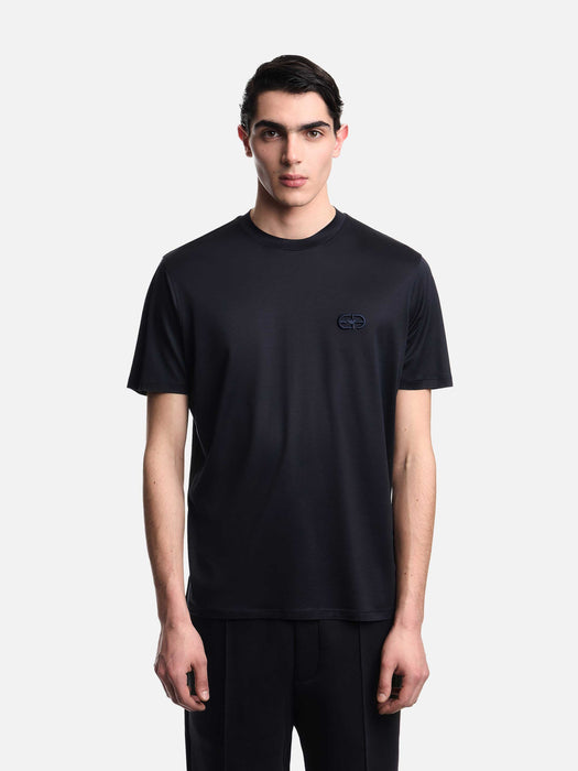 Armani Lyocell blend jersey T-shirt with EA logo embroidery