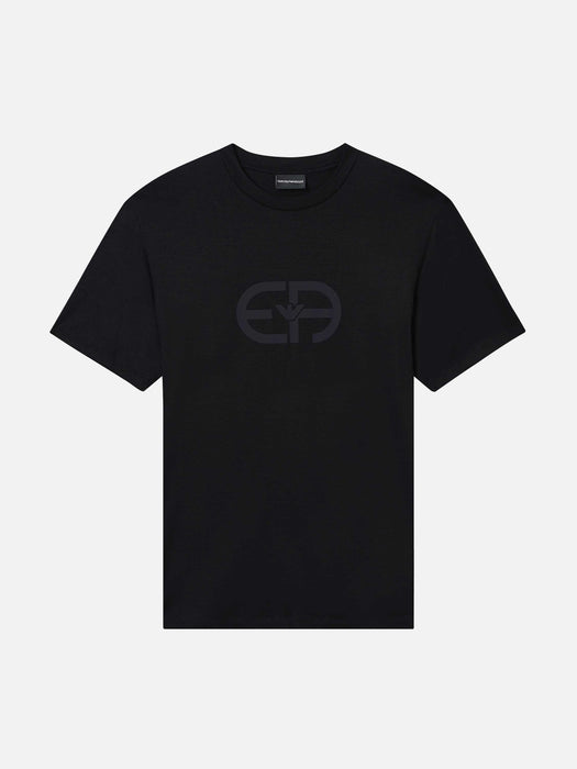 Armani Lyocell-blend jersey T-shirt with EA logo print
