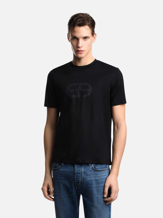 Armani Lyocell-blend jersey T-shirt with EA logo print