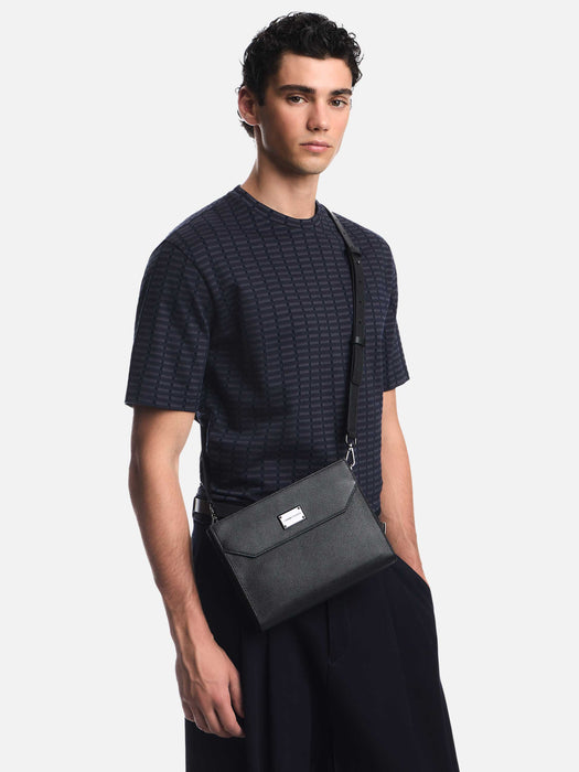 Armani Shoulder bag in tumbled leather