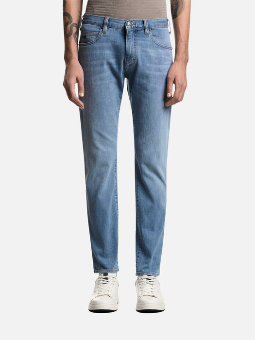 Armani J45 Regular-fit washed 11.5 oz comfort denim jeans