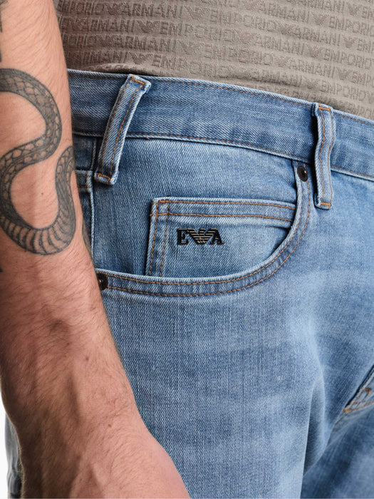Armani J45 Regular-fit washed 11.5 oz comfort denim jeans