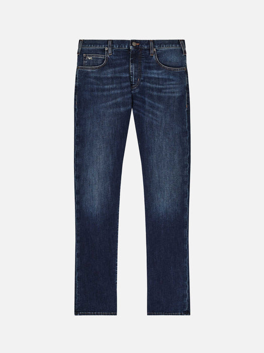 Armani J45 Regular-fit washed 11.5 oz comfort denim jeans