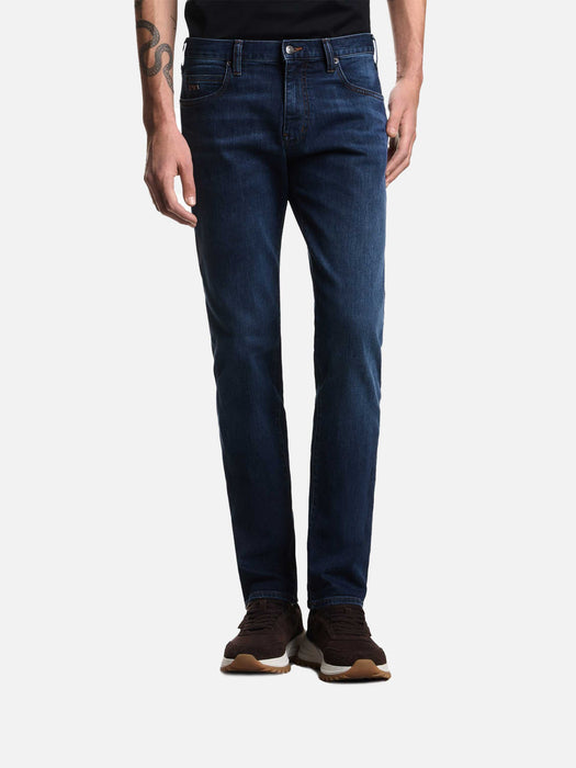 Armani J45 Regular-fit washed 11.5 oz comfort denim jeans