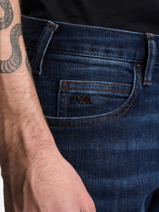 Armani J45 Regular-fit washed 11.5 oz comfort denim jeans