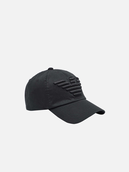 Armani Outdoor cap in cotton with embroidered eagle Essential