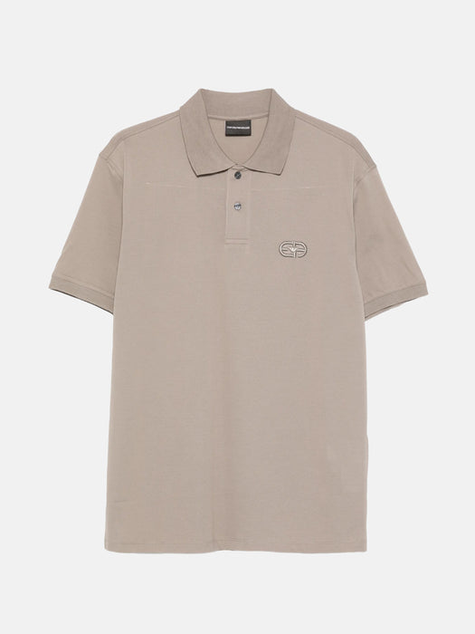 Armani Jersey polo shirt with embossed EA logo embroidery