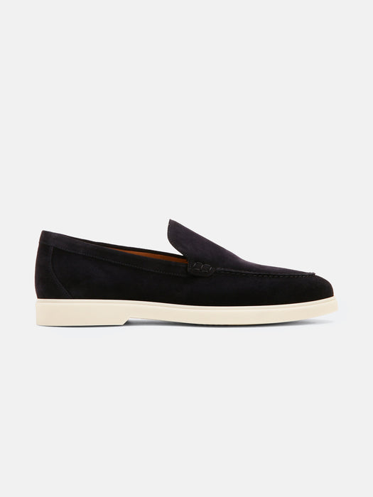 Magnanni Black Suede Loafers