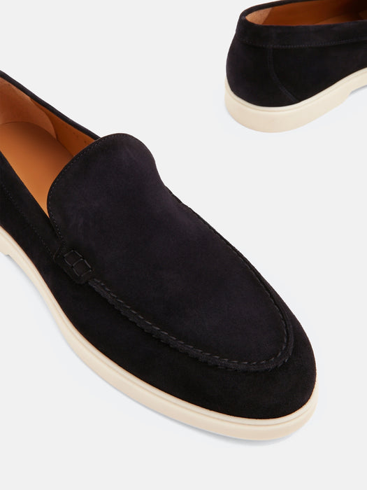 Magnanni Black Suede Loafers