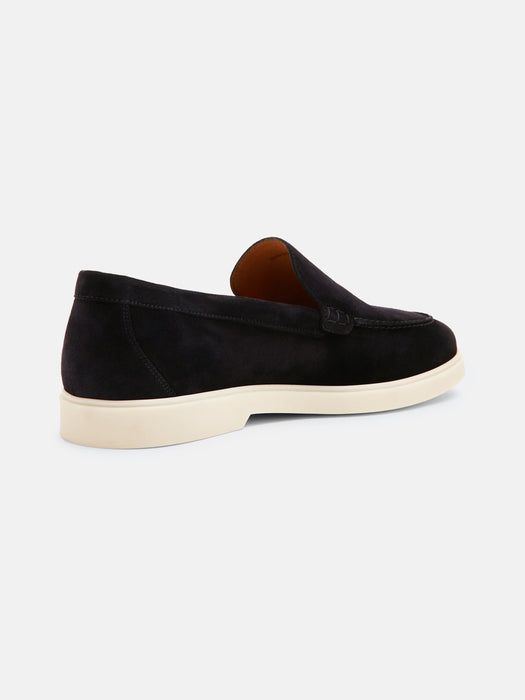 Magnanni Black Suede Loafers