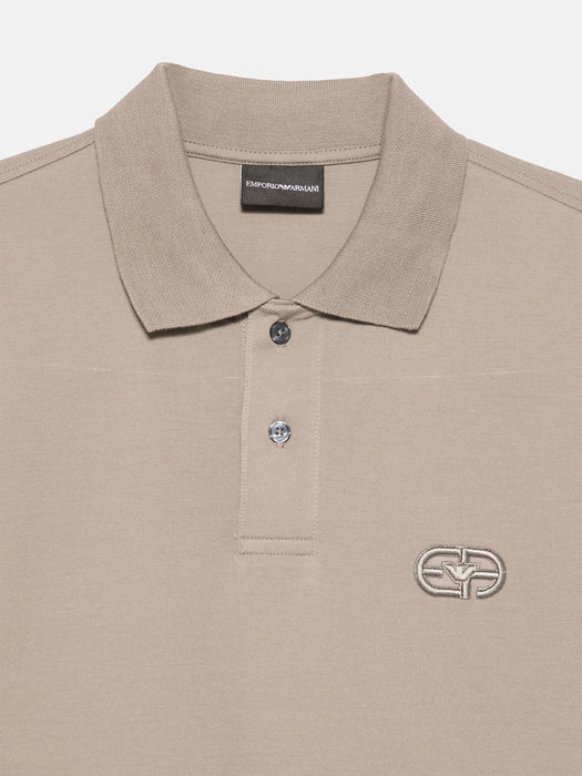 Armani Jersey polo shirt with embossed EA logo embroidery
