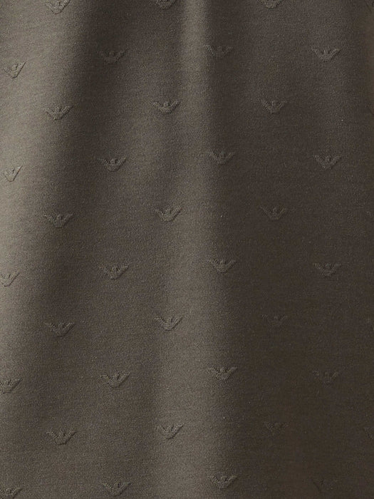 Armani Jacquard jersey hooded sweatshirt with all-over micro eagle