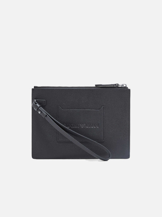 Armani Tumbled-leather pouch