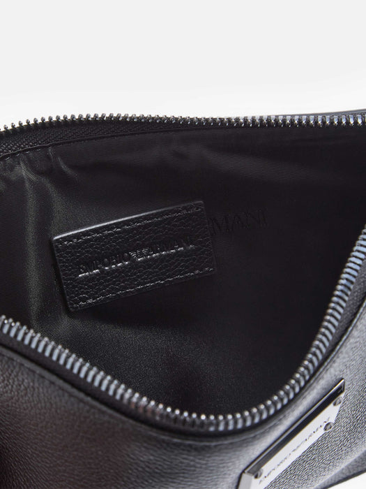 Armani Tumbled-leather pouch