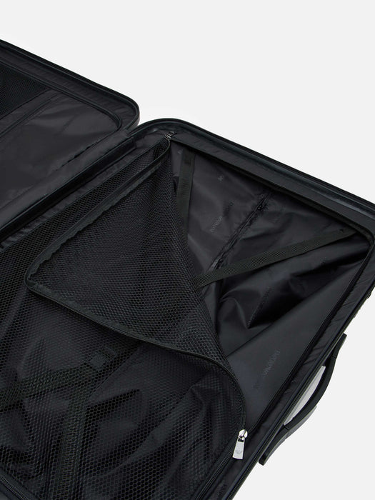 Armani ABS medium trolley suitcase with oversized, embossed eagle