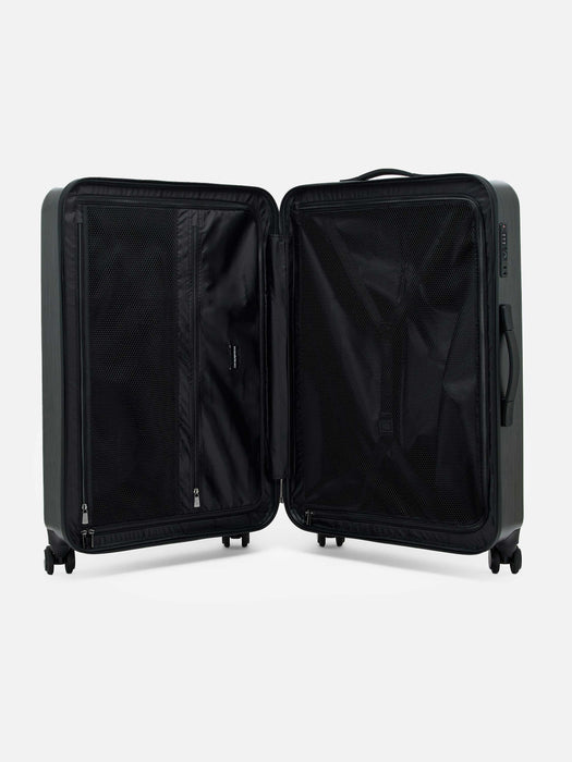 Armani ABS medium trolley suitcase with oversized, embossed eagle