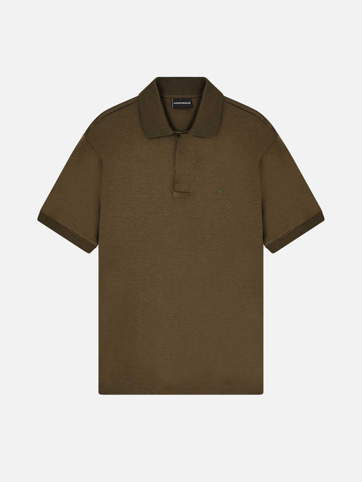 Armani Travel Essential Lyocell-blend jersey polo shirt