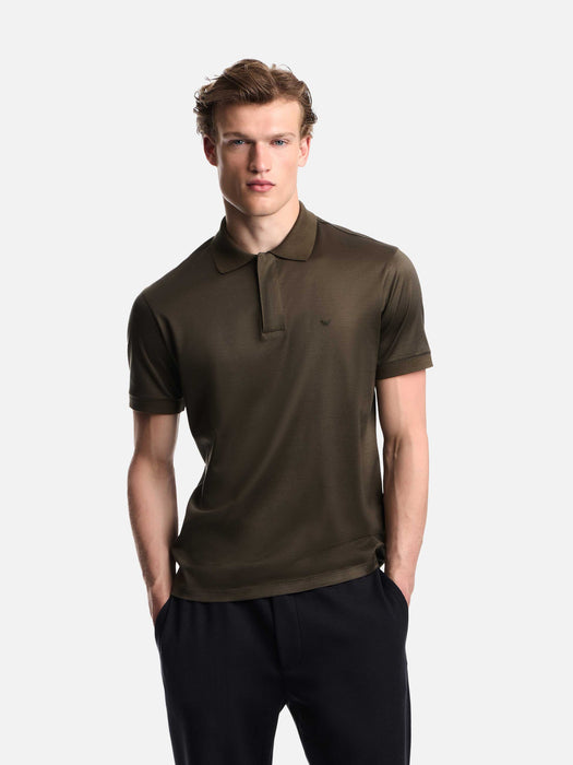 Armani Travel Essential Lyocell-blend jersey polo shirt