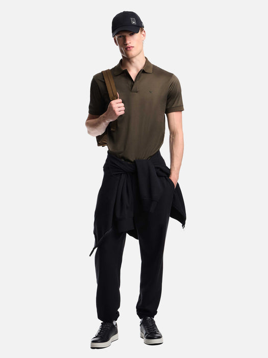 Armani Travel Essential Lyocell-blend jersey polo shirt