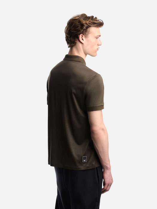 Armani Travel Essential Lyocell-blend jersey polo shirt