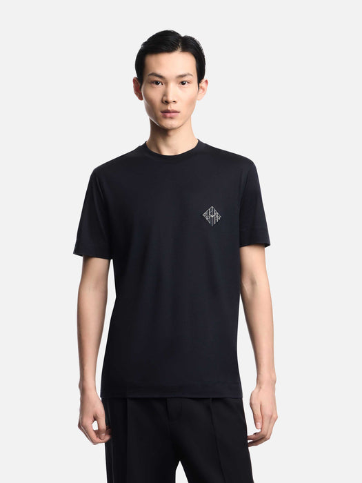 Armani Slim-fit Lyocell-blend jersey T-shirt with logo patch