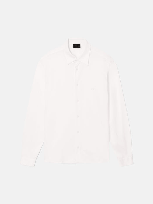 Armani Slim-fit shirt in a Lyocell-blend jersey