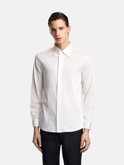Armani Slim-fit shirt in a Lyocell-blend jersey