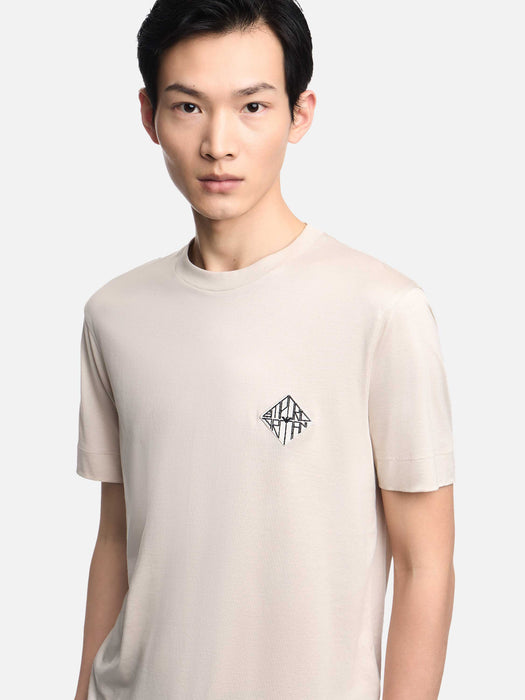Armani Slim-fit Lyocell-blend jersey T-shirt with logo patch