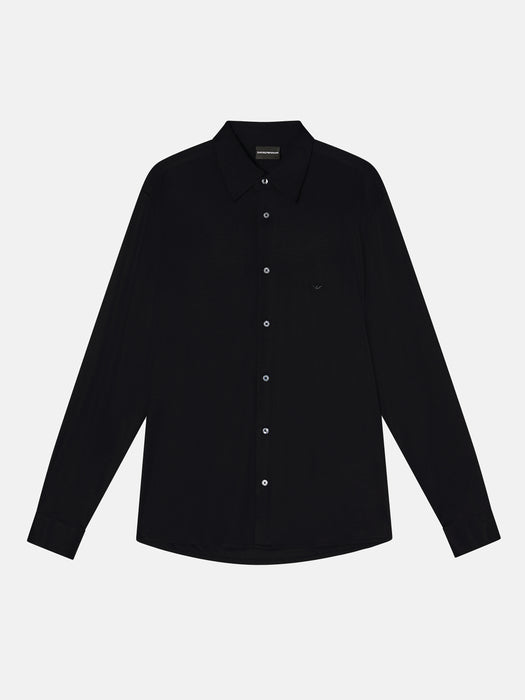 Armani Slim-fit shirt in a Lyocell-blend jersey