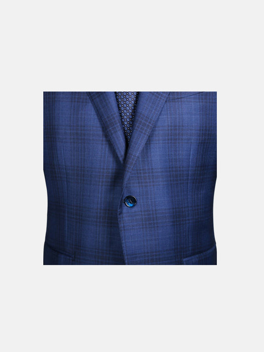 Zegna Achillfarm™ Blue Navy Check Blazer Drop 7