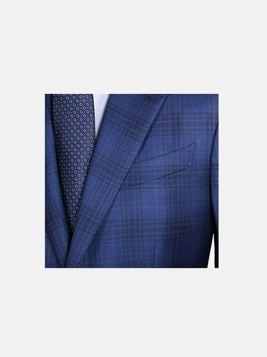 Zegna Achillfarm™ Blue Navy Check Blazer Drop 7