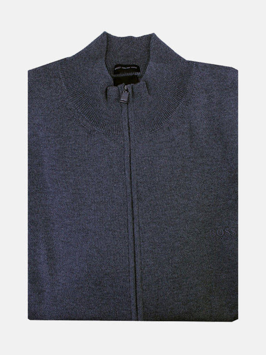 Boss Front Zip Sweater in Finest Italian Yarn-TB0129