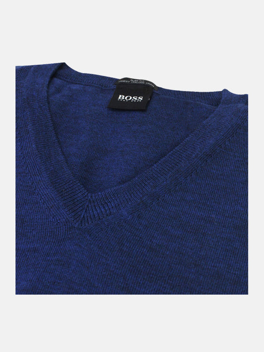 Boss V Neck Sweater in Finest Italian Yarn-TB0121