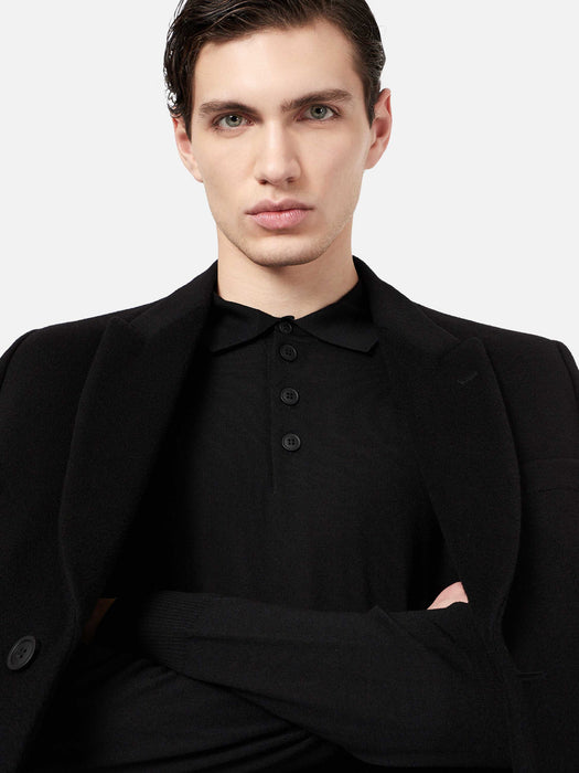 Armani Virgin-wool jumper with polo-shirt collar
