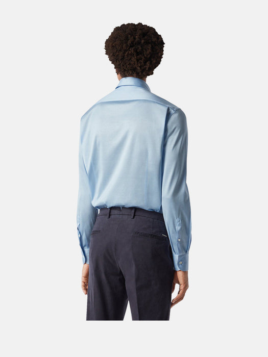 Corneliani Light Blue Jersey Cotton Shirt