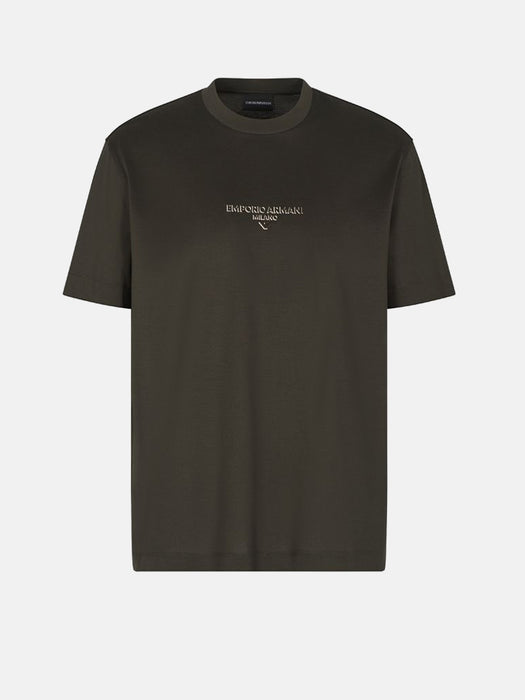 Armani Lyocell blend jersey T-shirt with 3D-effect logo