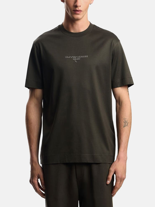 Armani Lyocell blend jersey T-shirt with 3D-effect logo