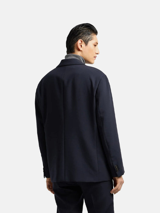 Armani Viscose Blend Twill Single Breasted Jacket