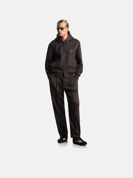 Armani Hooded blouson in virgin wool cloth