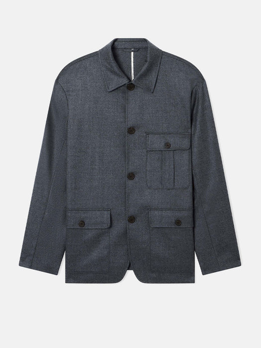 Armani Virgin-wool stretch-twill shirt jacket