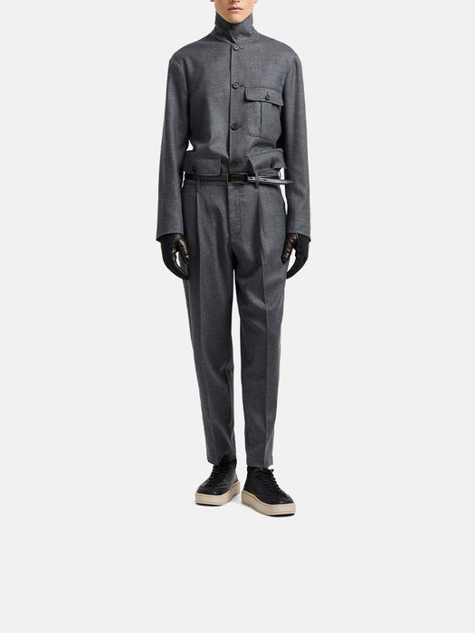 Armani Virgin-wool stretch-twill shirt jacket