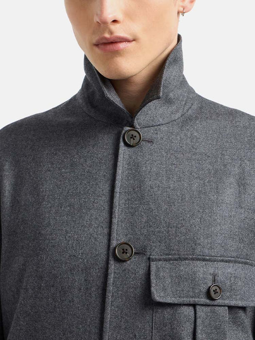 Armani Virgin-wool stretch-twill shirt jacket