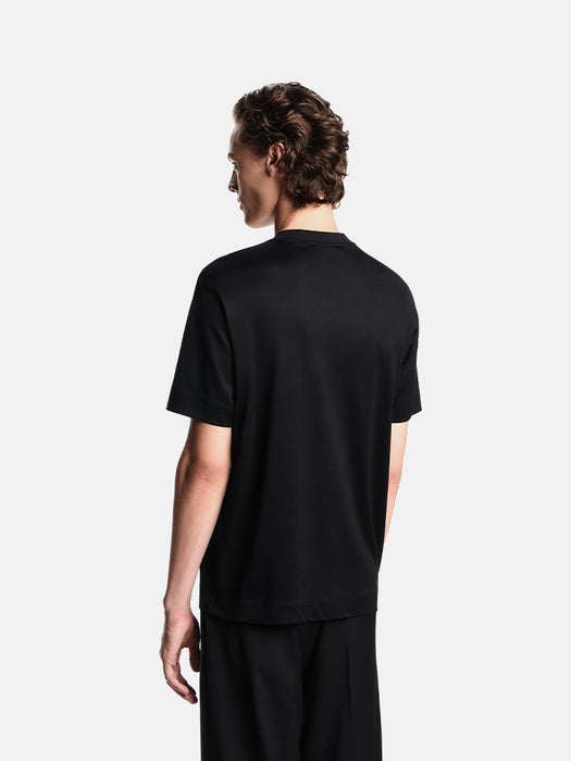 Armani ASV Lyocell-blend jersey T-shirt with oversized eagle embroidery