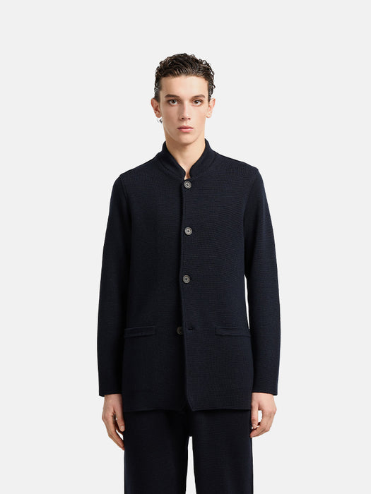 Armani Travel Essentials Milano-stitch fabric blazer