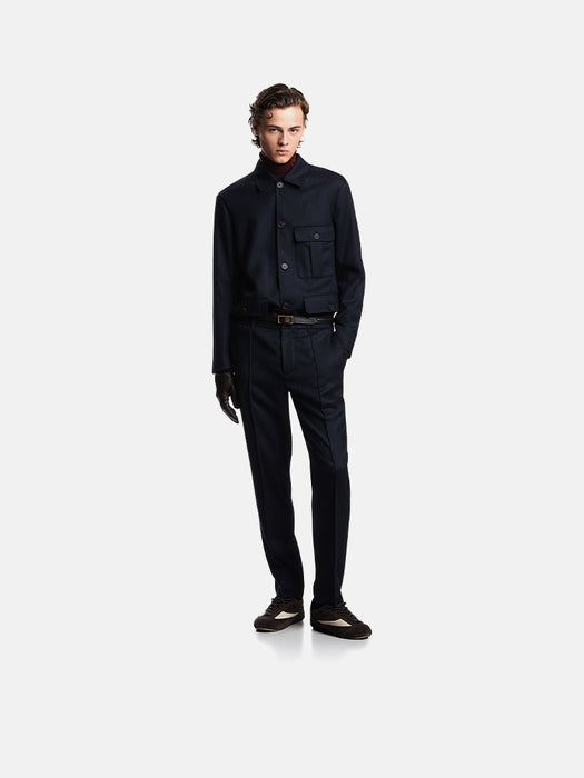 Armani Virgin-wool stretch-twill shirt jacket